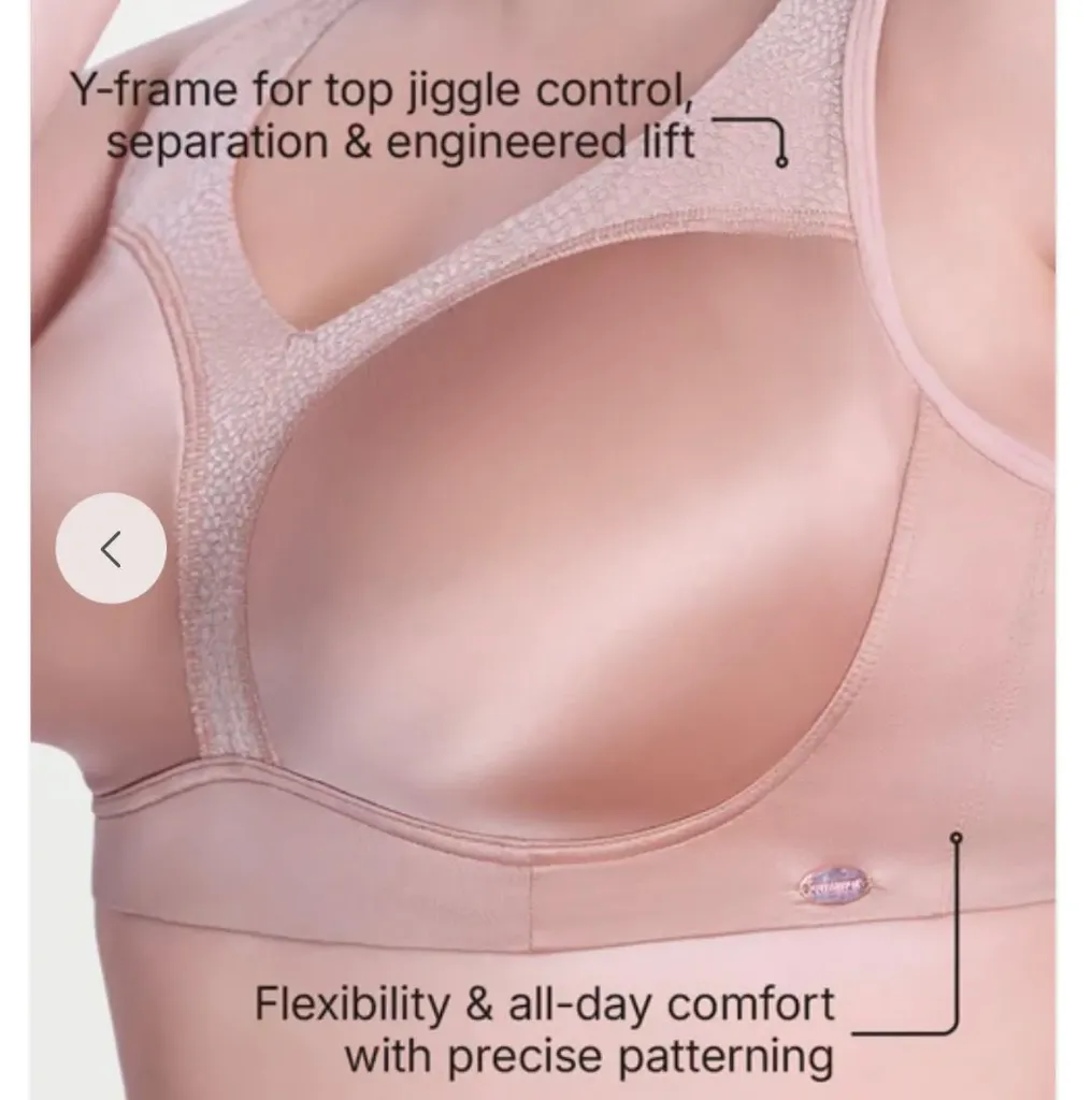 Enamor Full Figure Satin Minimizer Bra - Non-Padded, Non-Wired, High Coverage (SKIN, 34C)
