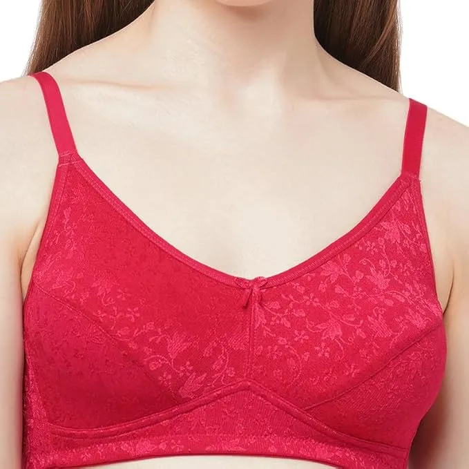 Antriq Womens Non-Wired Non Padded Net Bra (Navy Blue, 34D)