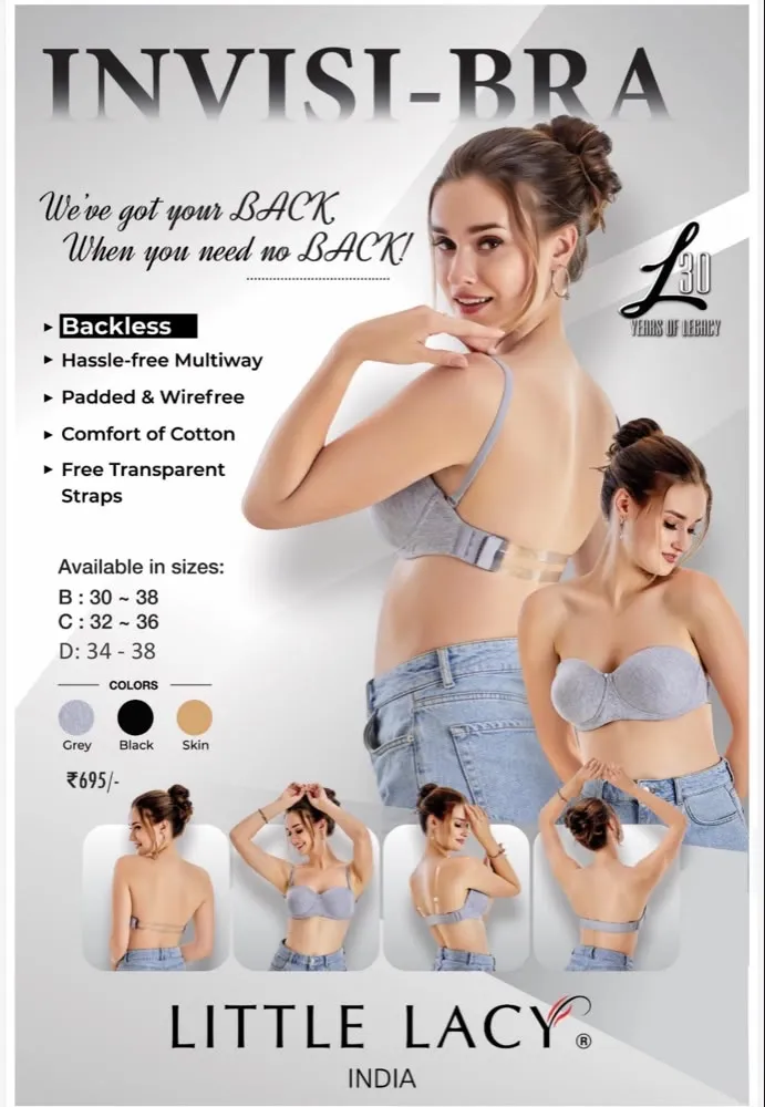 Little Lacy Invisible bra 30 to 38